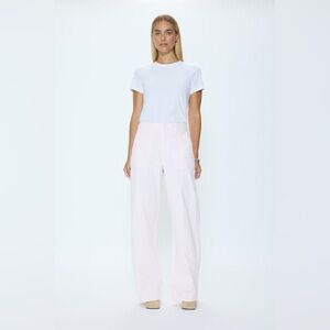 pistola Pale Pink Wide-Leg High-Rise Pants